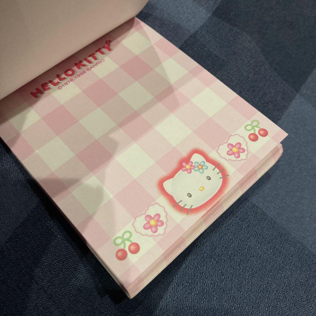 レトロ《1998年ハローキティ メモ帳》Hello Kitty☆便箋 さくらんぼ