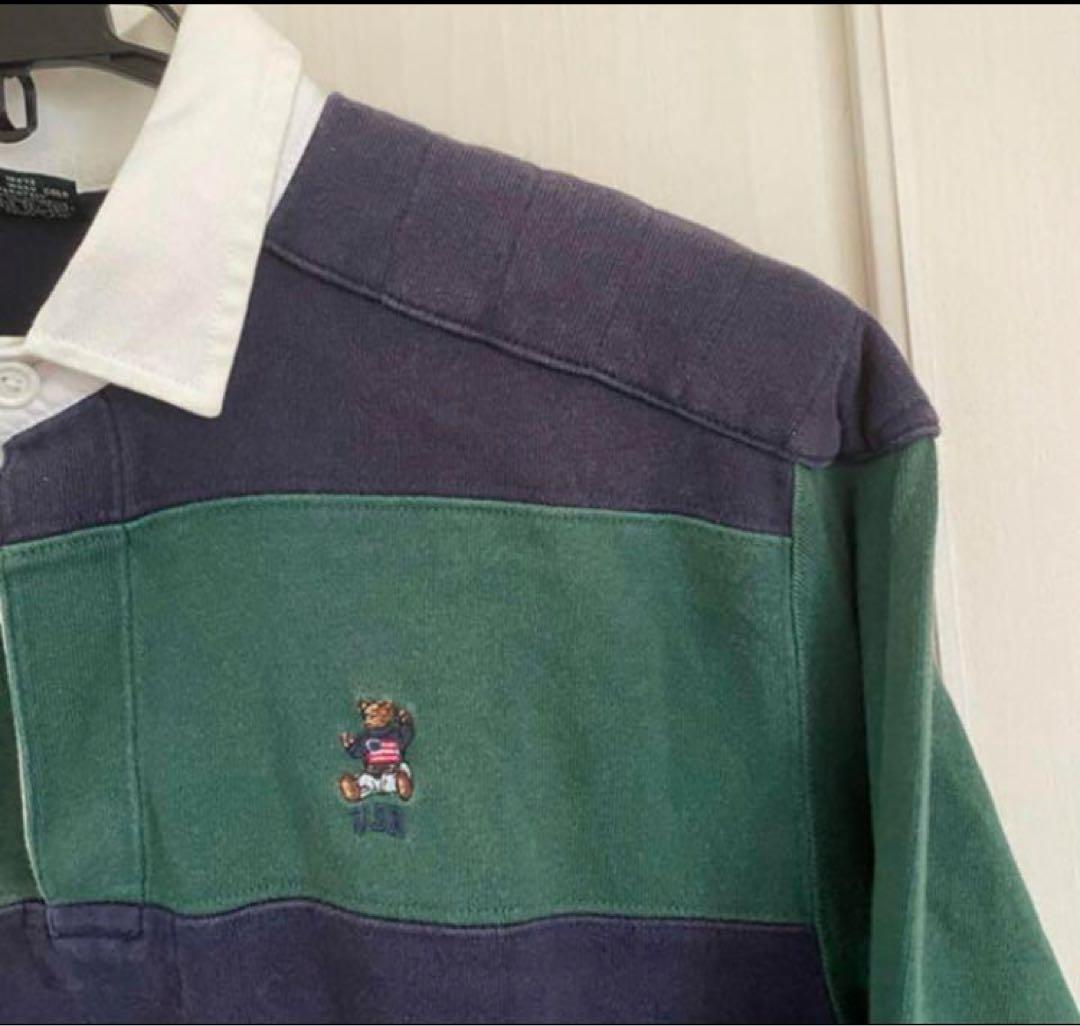ラガーシャツ USA刺繍入り ポロシャツ POLO ヴィンテージ
