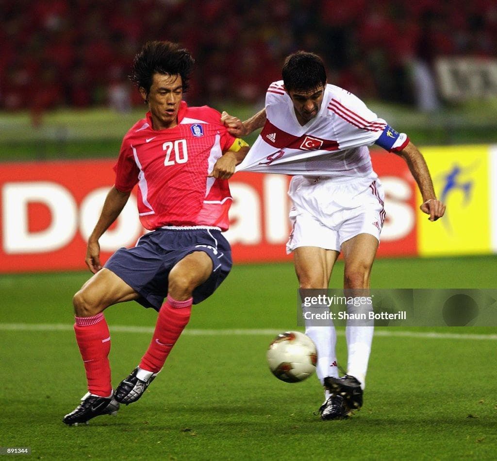 【新品タグ無し・日韓W杯モデル】洪明甫 ＃２０ 韓国代表 ２００２（H）