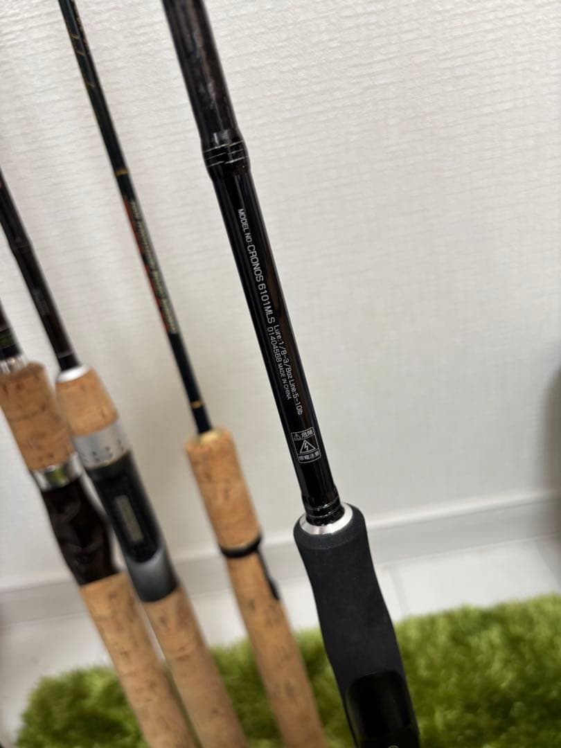 ハートランドなど バスロッド 4本セット コルクハンドル