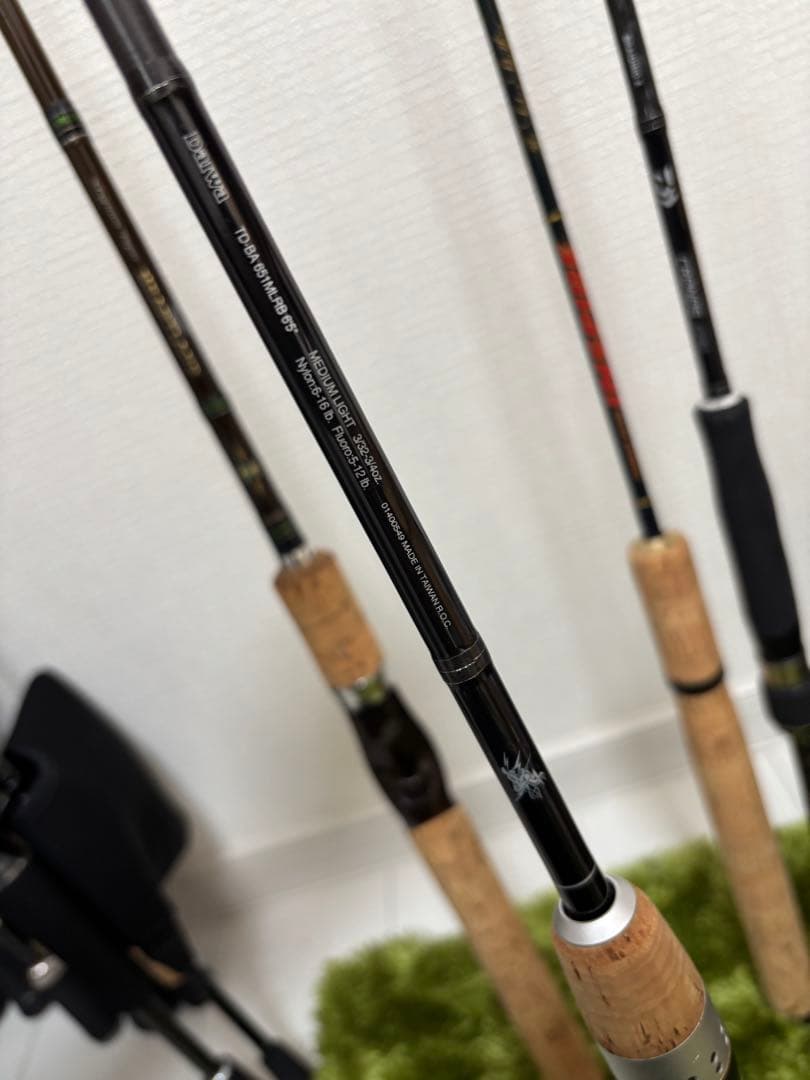 ハートランドなど バスロッド 4本セット コルクハンドル