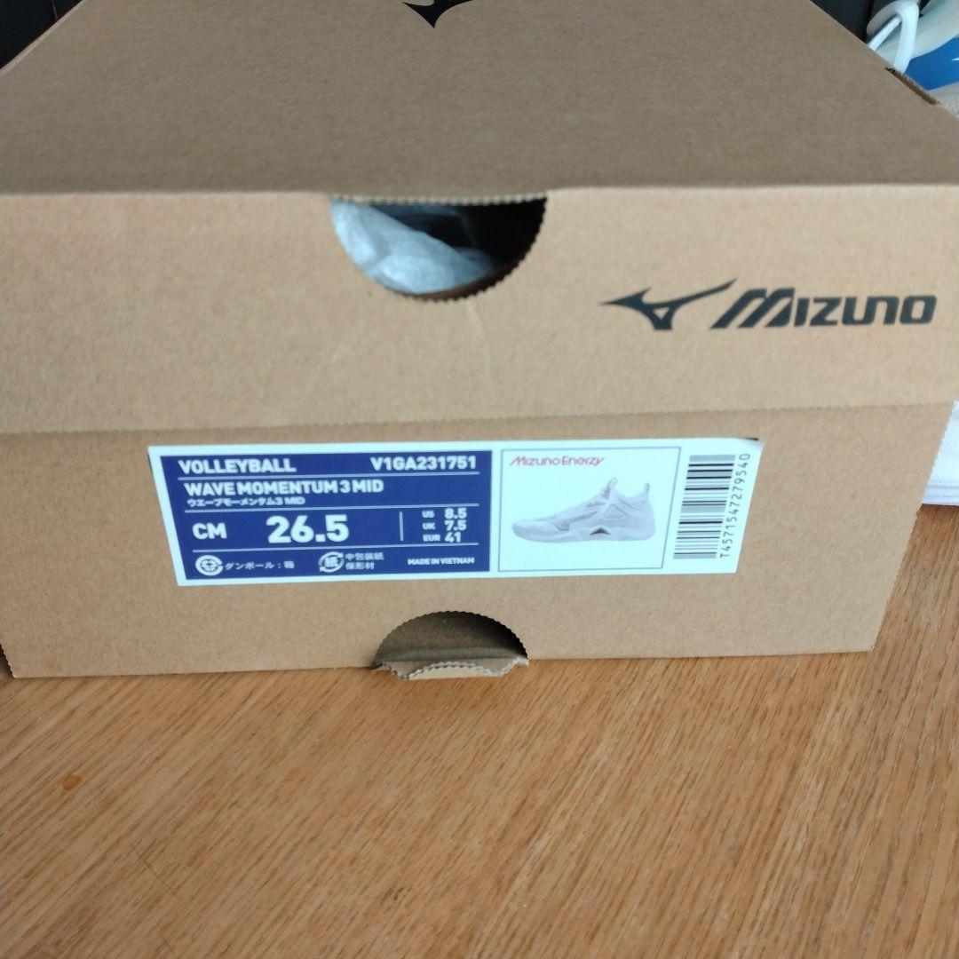 Mizuno ウェーブモーメンタム3 MID 26.5cm ホワイト