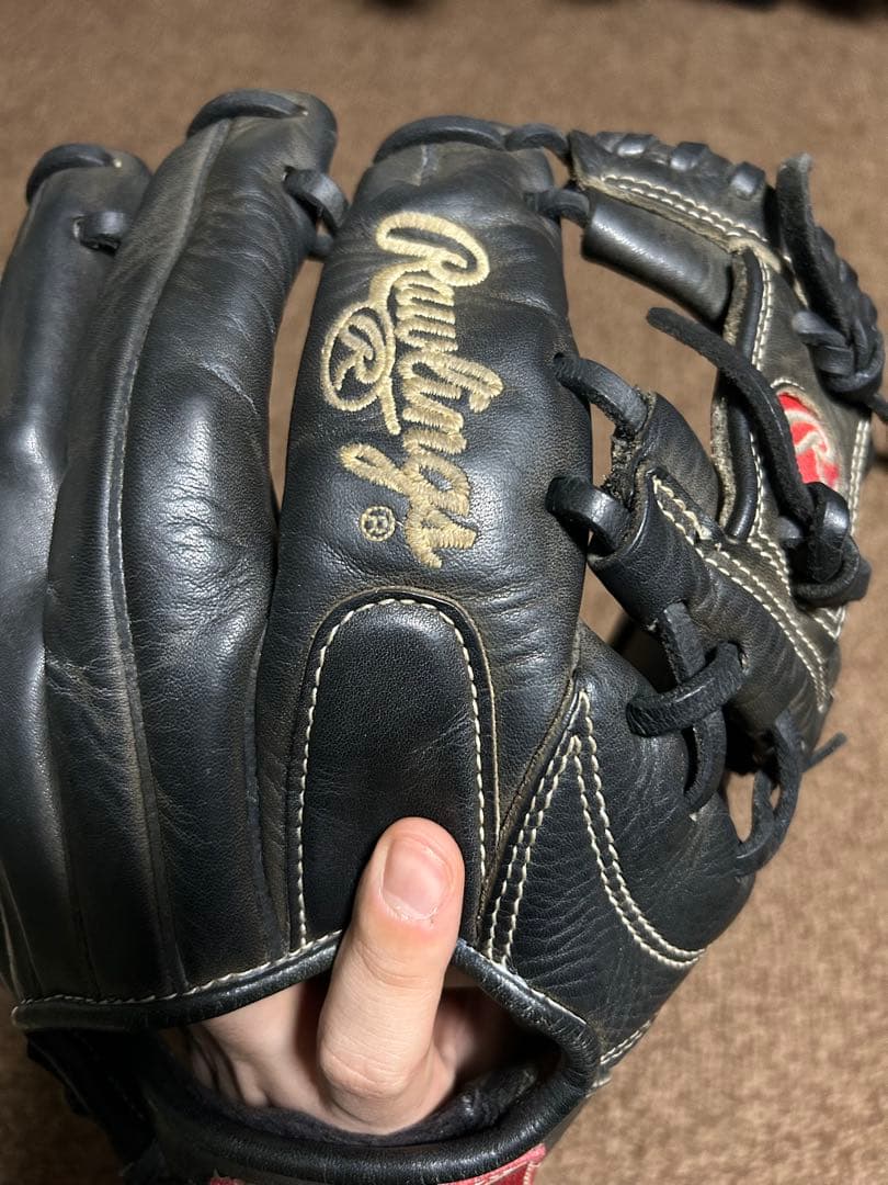 日本未発売　USA Rawlings 軟式一般グローブ 黒 レザー