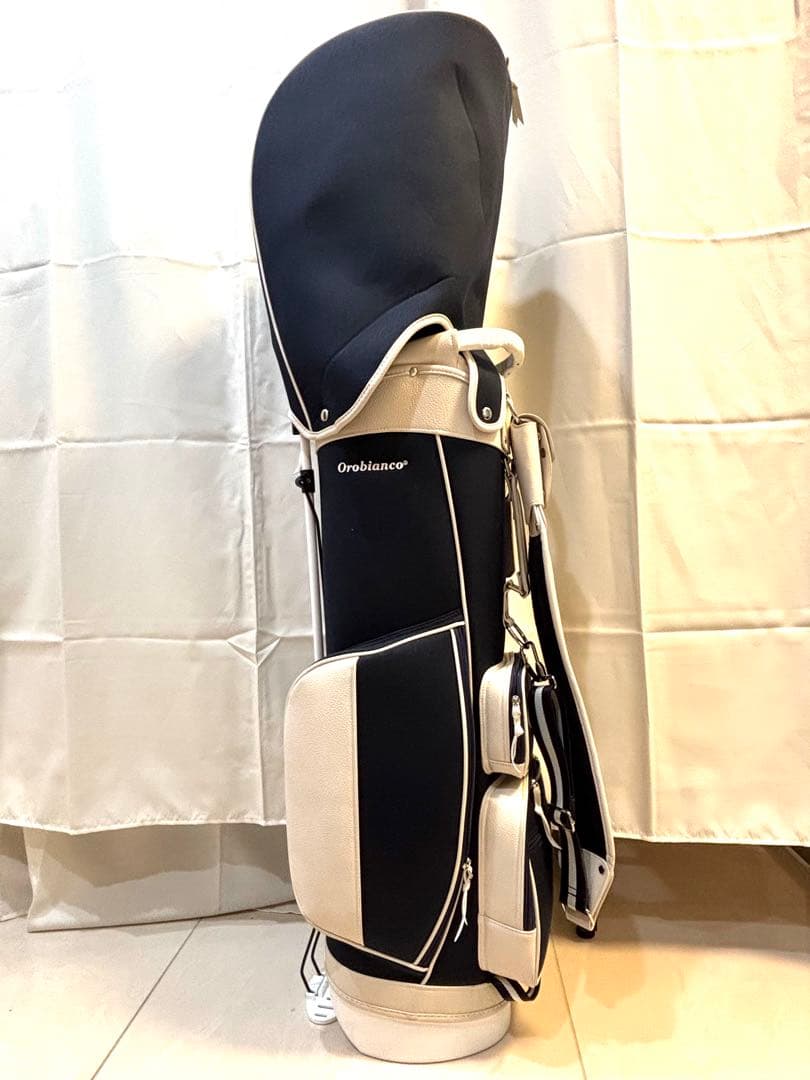 ほ　 【美品】Orobianco キャディバッグ ネイビー/ホワイト