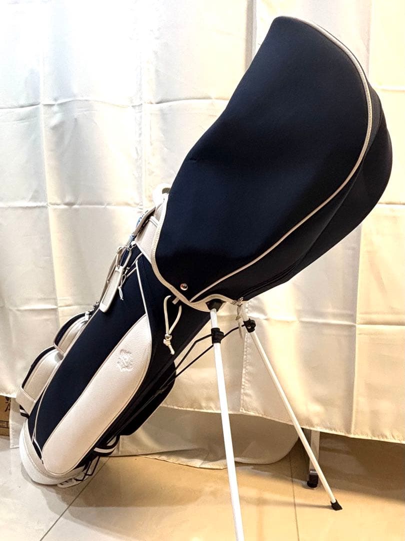 ほ　 【美品】Orobianco キャディバッグ ネイビー/ホワイト