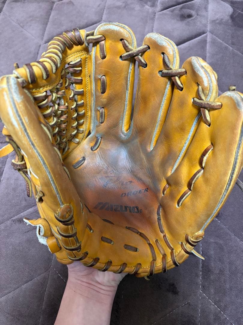 Mizuno ビッグM 硬式グローブ イエロー