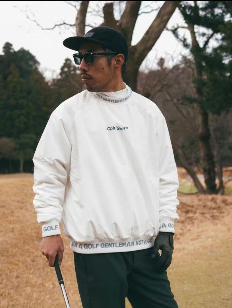 メンズウェア Cph/Golf NYLON P/O JACKET M WHITE