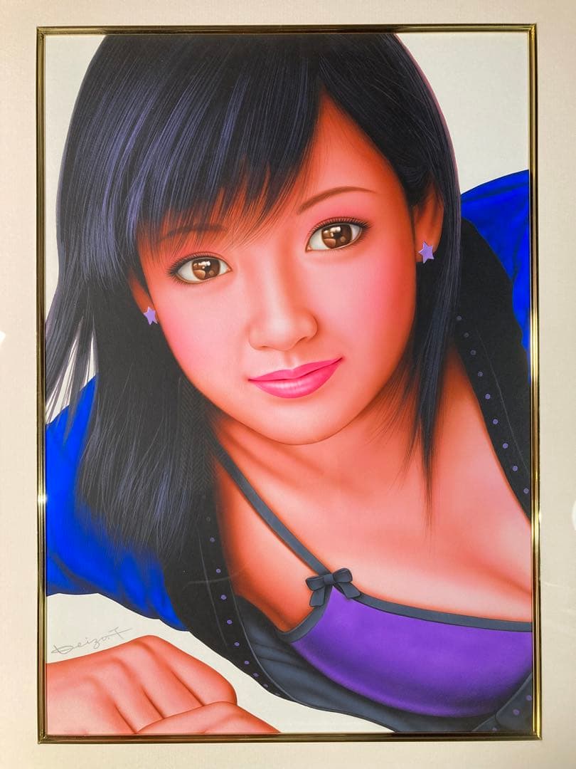 【真作保証】塚本馨三 肉筆原画 下書き付き 直筆サイン 保証書有り 絵画 美人画
