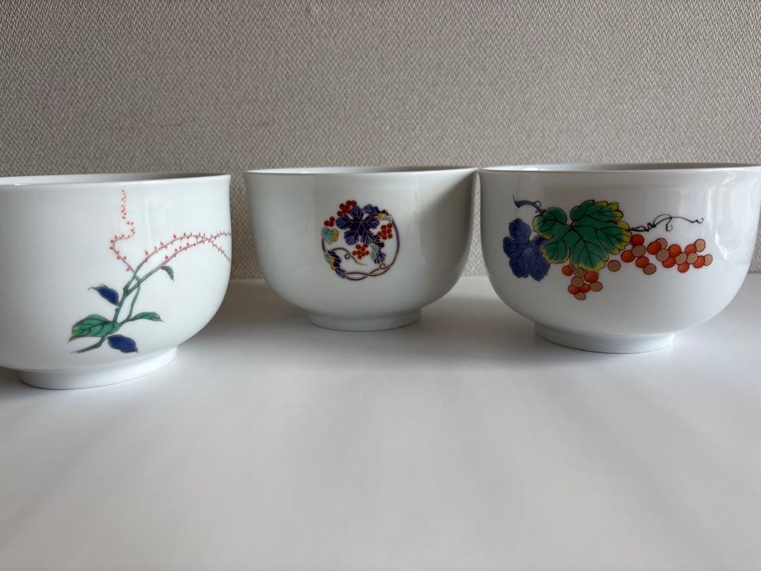 深川製磁　絵変わり　トリプレット　丼3点