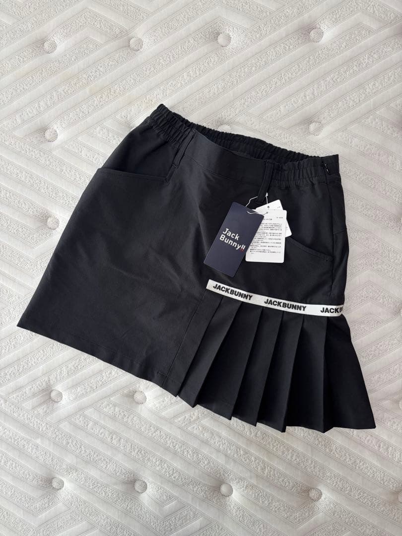 新品◎Juck Bunny プリーツスカート 1 ブラック ゴルフ ストレッチ