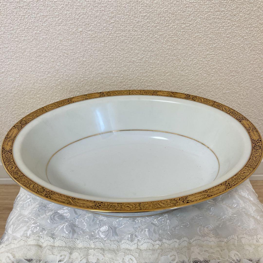【美品】ノリタケ オーバル皿　大皿　深皿　GOLDKIN 廃盤品　5675