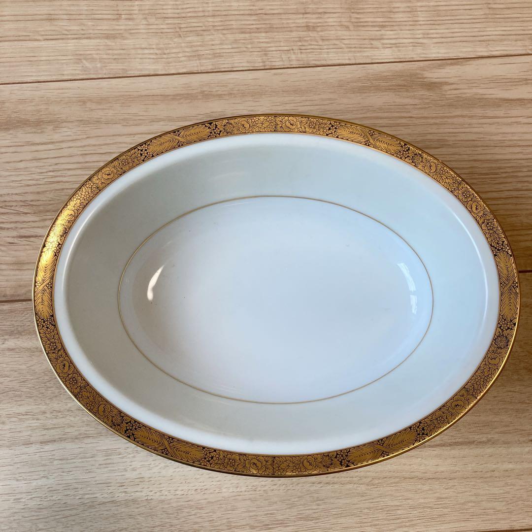 【美品】ノリタケ オーバル皿　大皿　深皿　GOLDKIN 廃盤品　5675