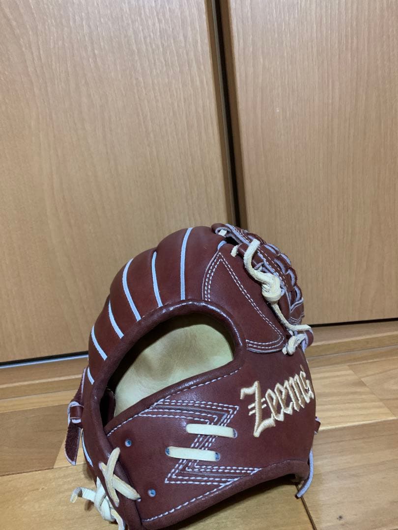 【最終価格】Zeems 軟式グローブ 茶色 ストライプデザイン