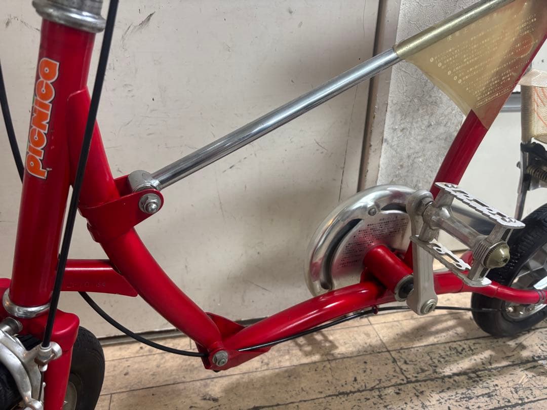 BRIDGESTONEワンタッチpicnica 折りたたみ自転車 レッド