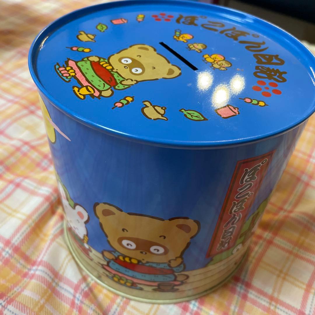 ぽこぽん日記　サンリオ　Sanrio 1987 当時物　貯金箱　缶　レア　貴重
