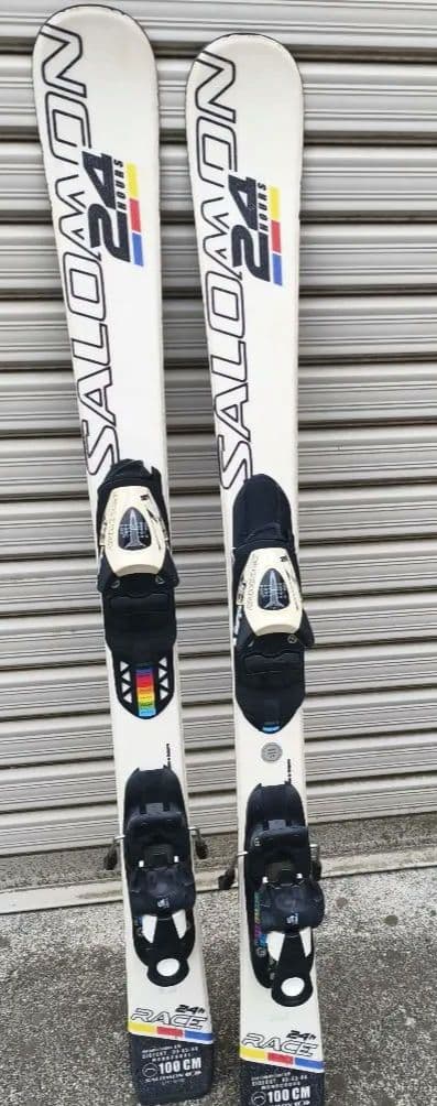 子供　ジュニア　SALOMON 24 HOURS スキー板 ホワイト　100cm