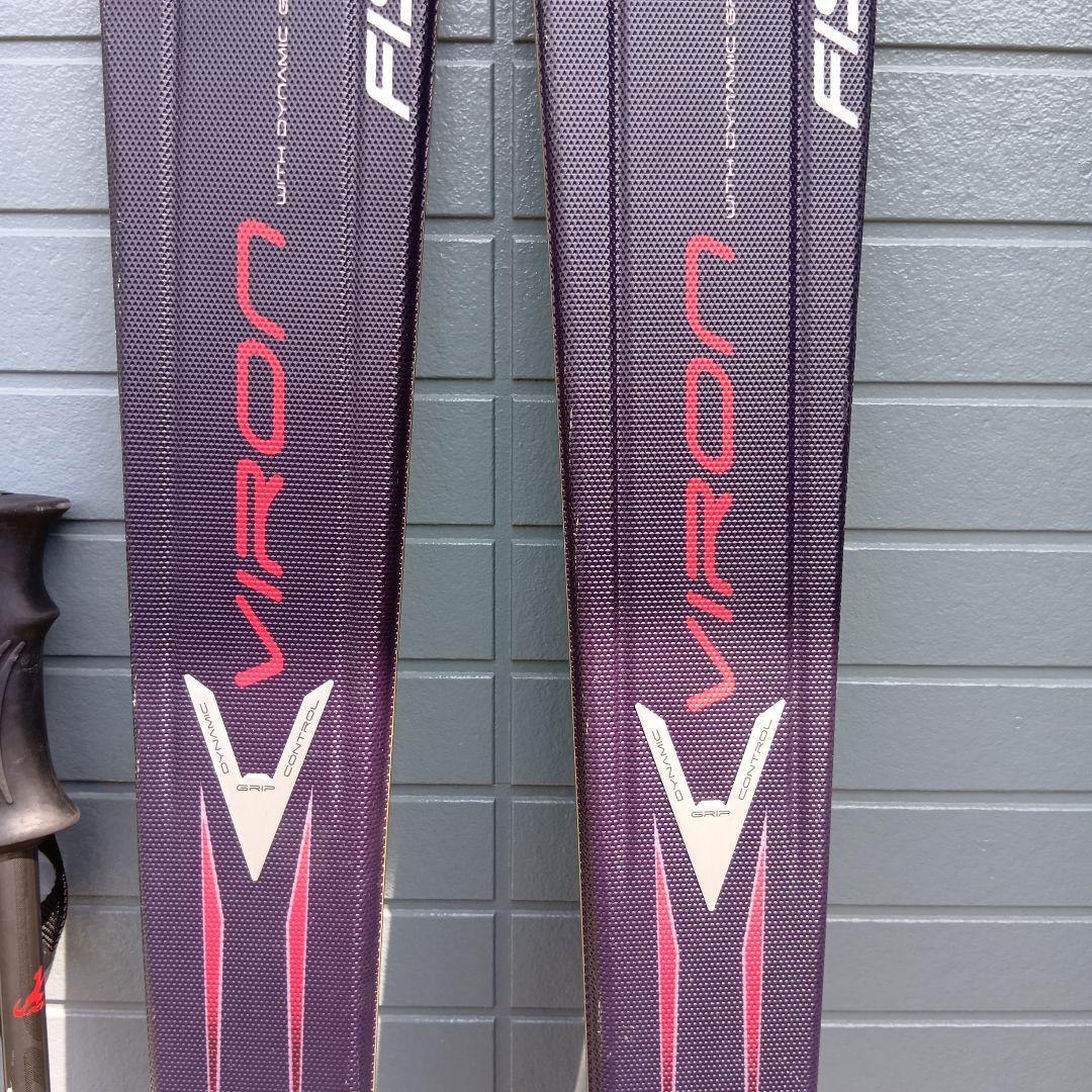 Fischer Viron スキー板 160cm 　Atomicケース　ストック