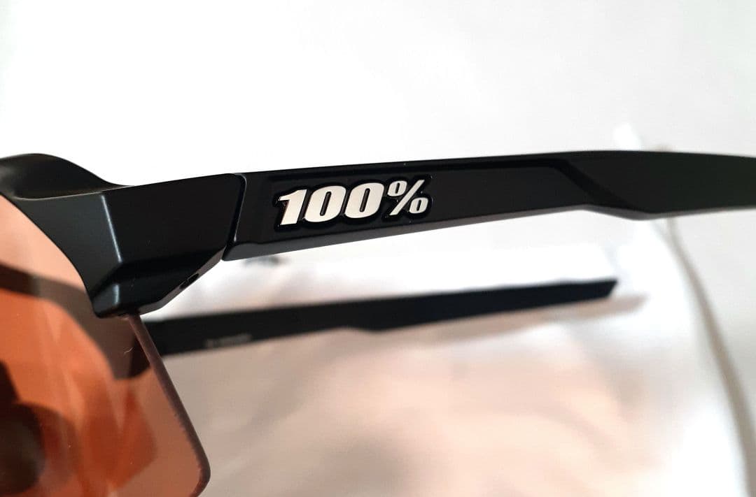 100% S3 カスタム ブラック x コーラル ワンハンドレッド サングラス