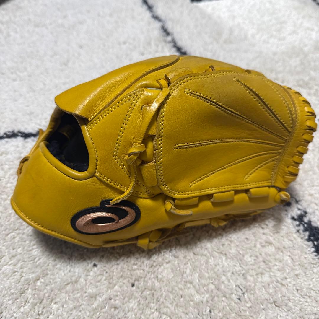 asics DIVE 硬式野球グローブ イエロー