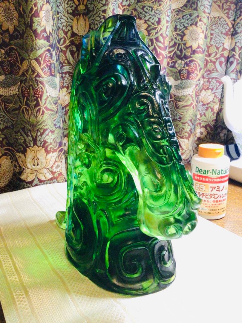 琉璃工房・LLGF・水晶琉璃・キングダム・王騎・甲冑馬・鎧馬・特大約9kg・美品
