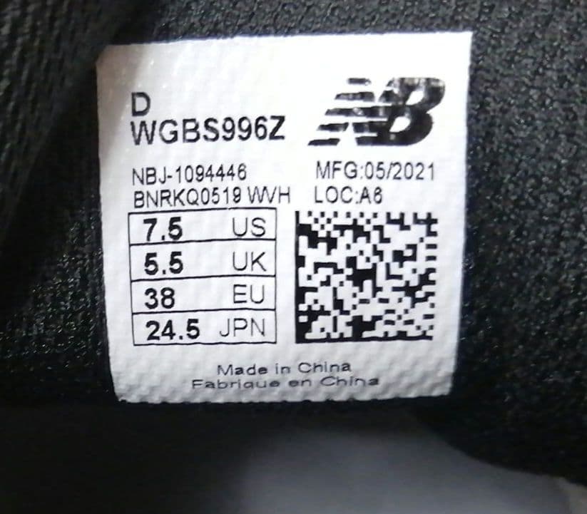 New Balance ゴルフシューズ WGBS996Zシルバー 24.5cm