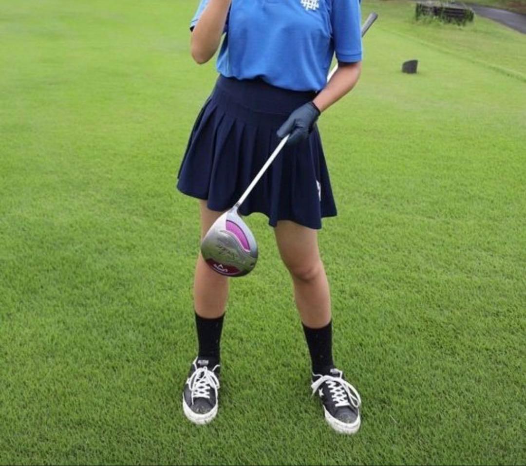 連休セール Cph/Golf ネイビープリーツスカート