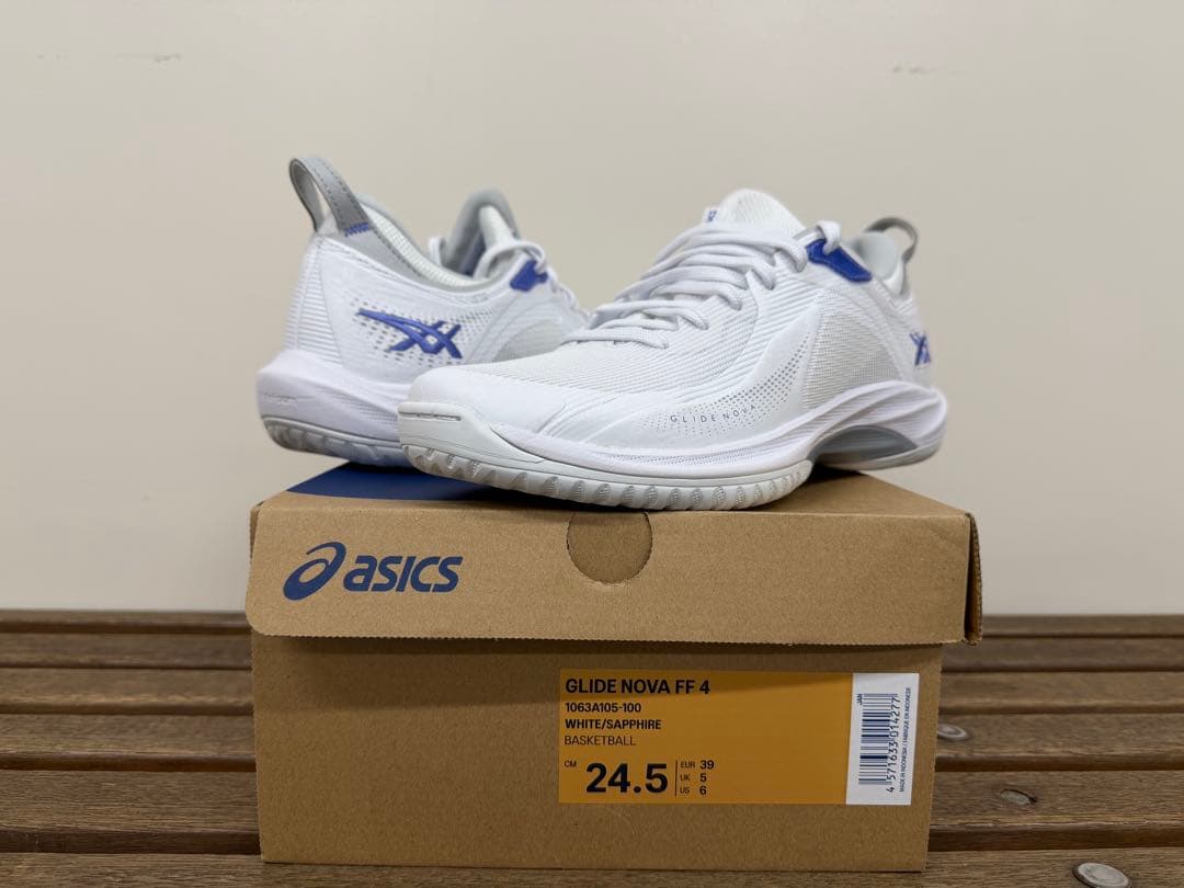 asics GLIDE NOVA PF 4 24.5cm ホワイト/ブルー