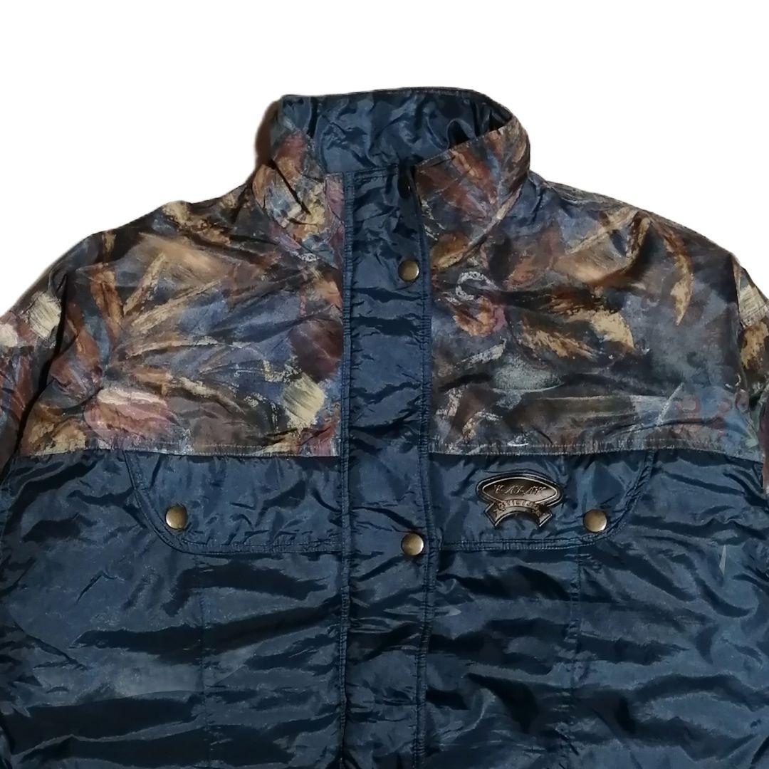 【美品】KALAK SKIWEAR リアルツリーカモ スキーウェア 紺 XL