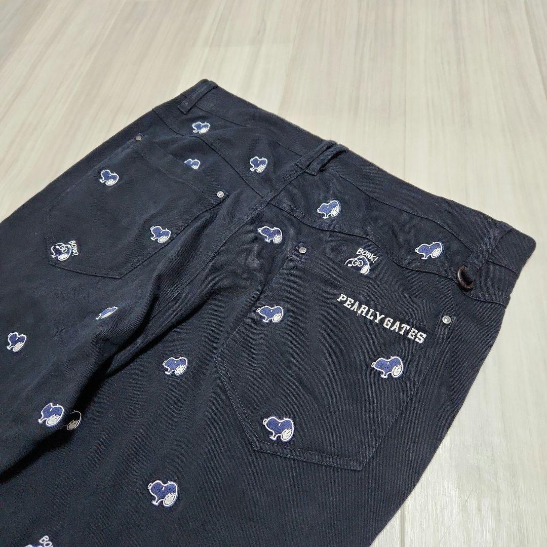 ☆PEARLY GATES×スヌーピー☆コットンストレッチパンツ6(LL)濃紺