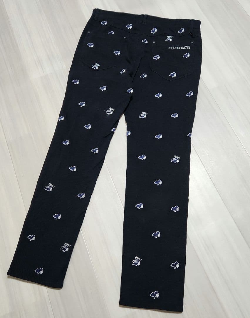 ☆PEARLY GATES×スヌーピー☆コットンストレッチパンツ6(LL)濃紺