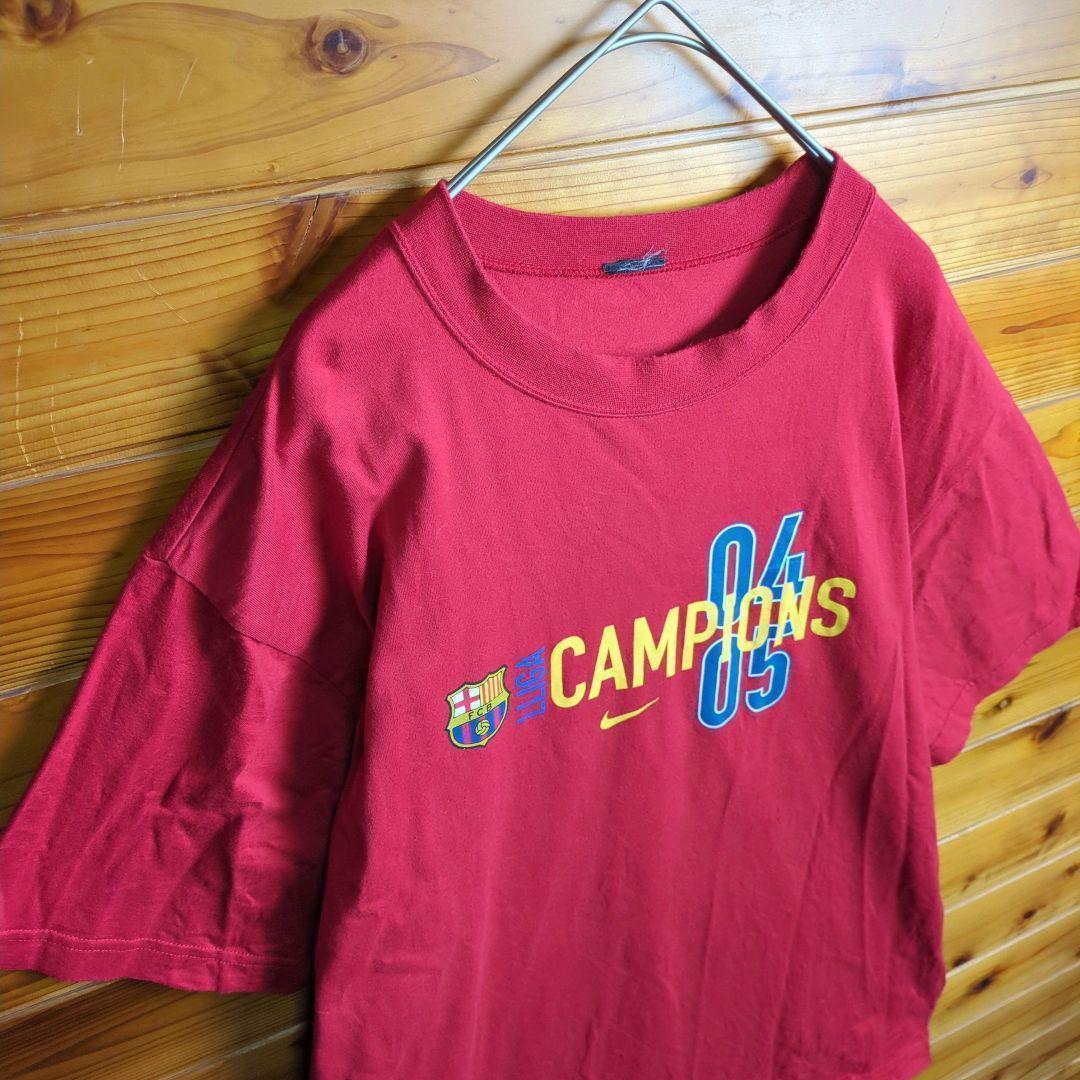 NIKE　ナイキ　FCB　FCバルセロナ　サッカー　半袖Tシャツ　XL　LL　赤