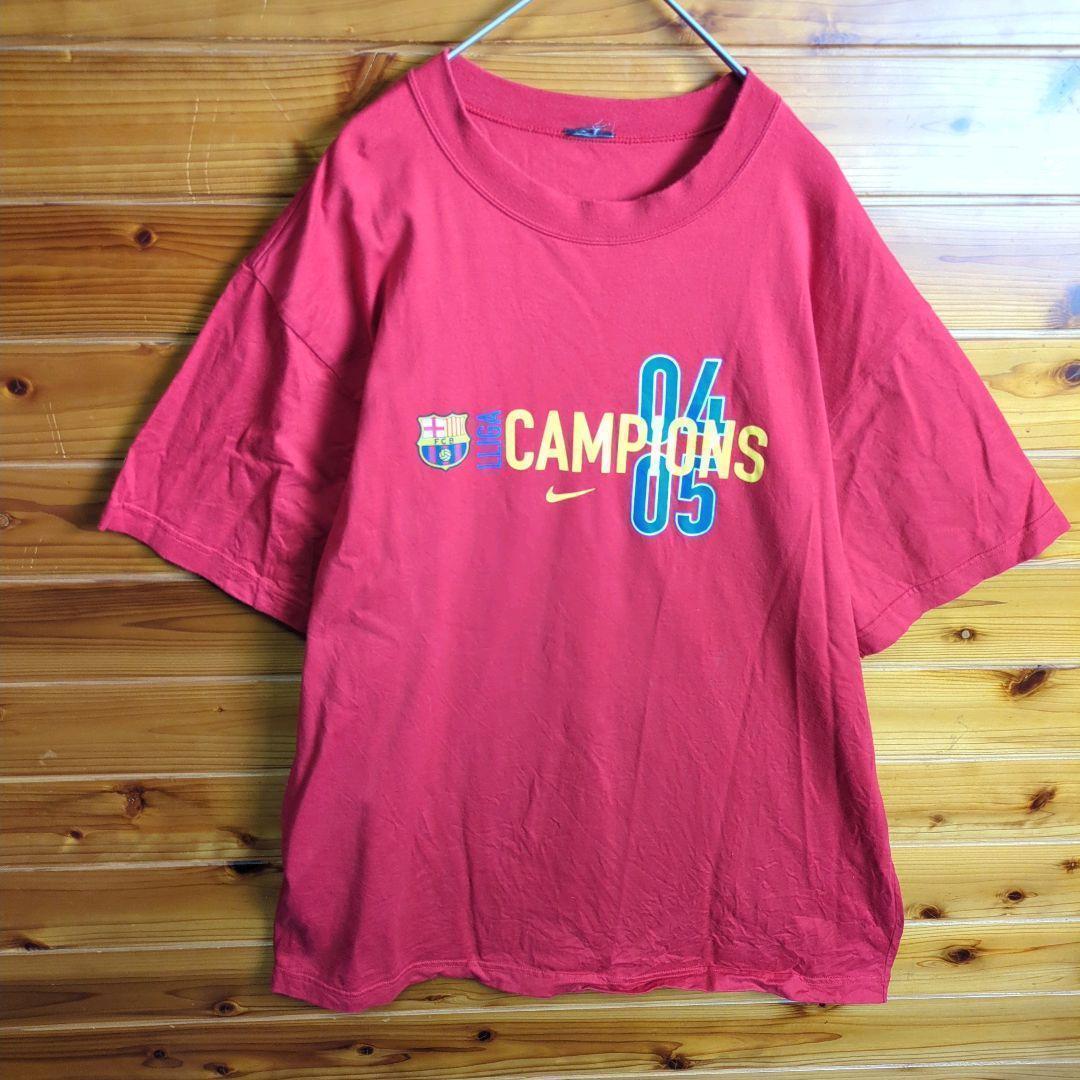 NIKE　ナイキ　FCB　FCバルセロナ　サッカー　半袖Tシャツ　XL　LL　赤