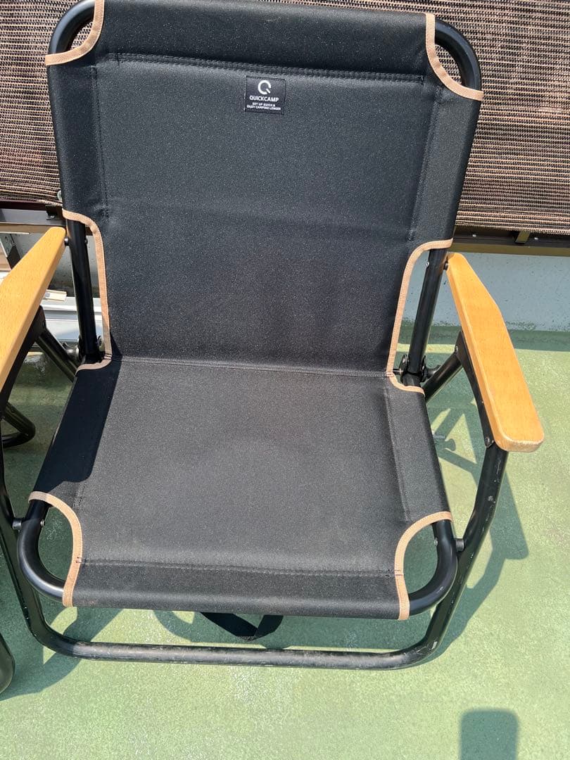 激安送料込‼️ 2個セット!!クイックキャンプ 一人掛け ローチェア ブラック