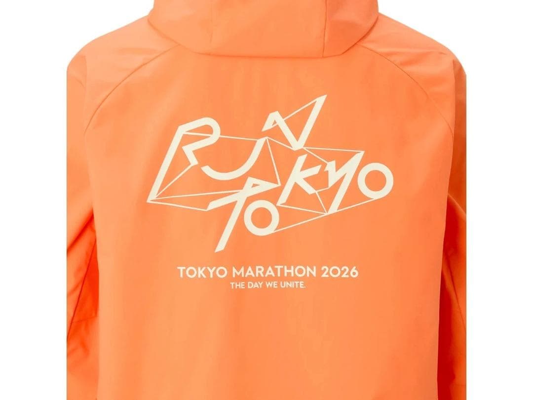 ASICS 東京マラソン2026 ウィンドブレーカー オレンジ S