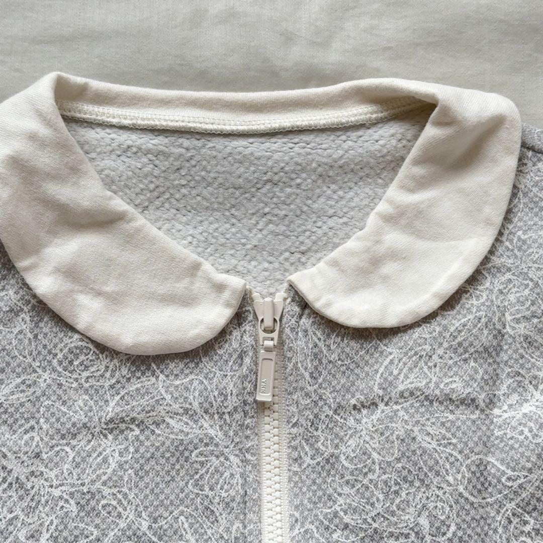チャコット　ジップアップ　ワンピース　バレエ刺繍ジッパードレス 長袖