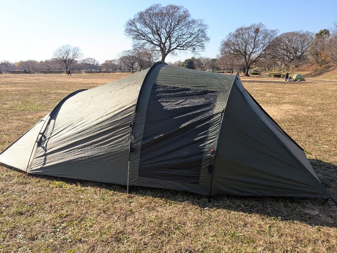 【訳あり】TOMOUNT　トンネル2ルームテント　グランドシート付き