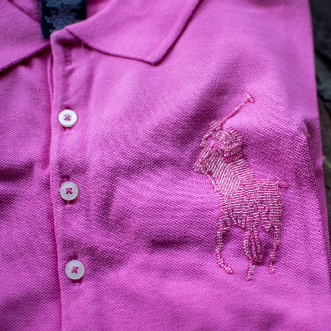 限定レア　Ralph Lauren ビーズ ピンク レディース S ビンテージ