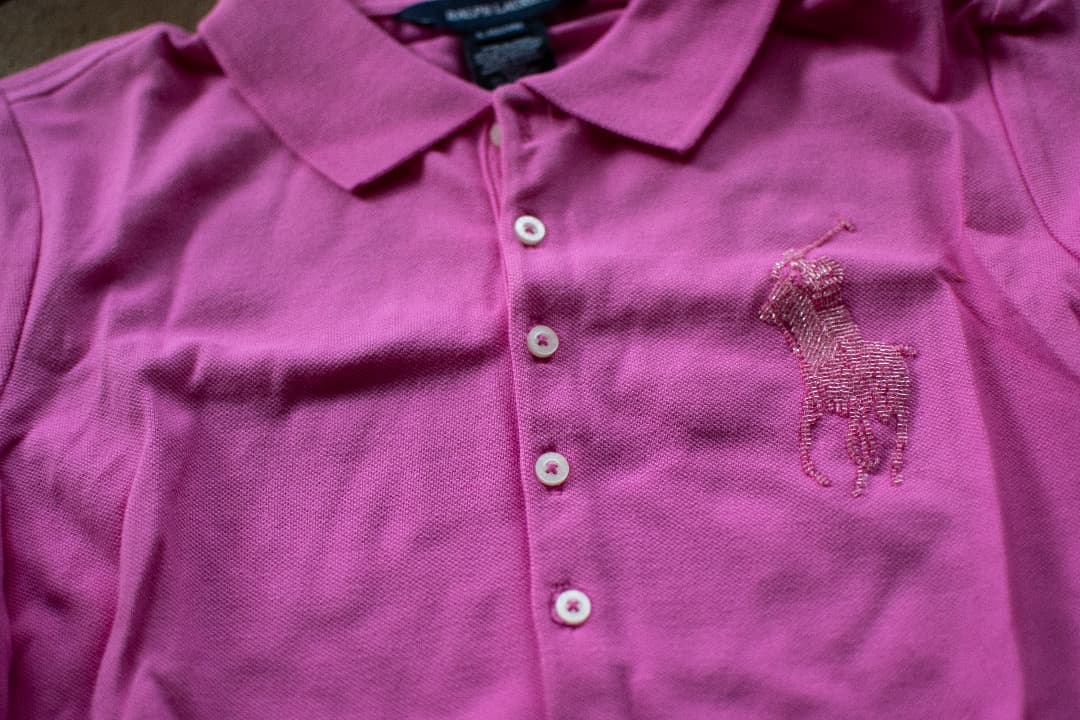 限定レア　Ralph Lauren ビーズ ピンク レディース S ビンテージ