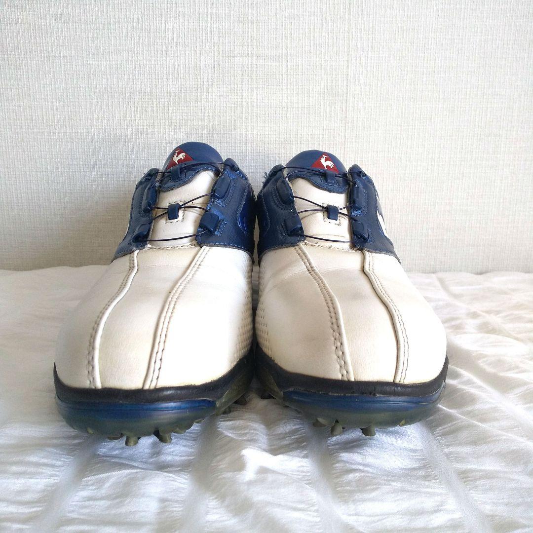 美品 le coq sportif ゴルフシューズ 25cm ダイヤル スパイク