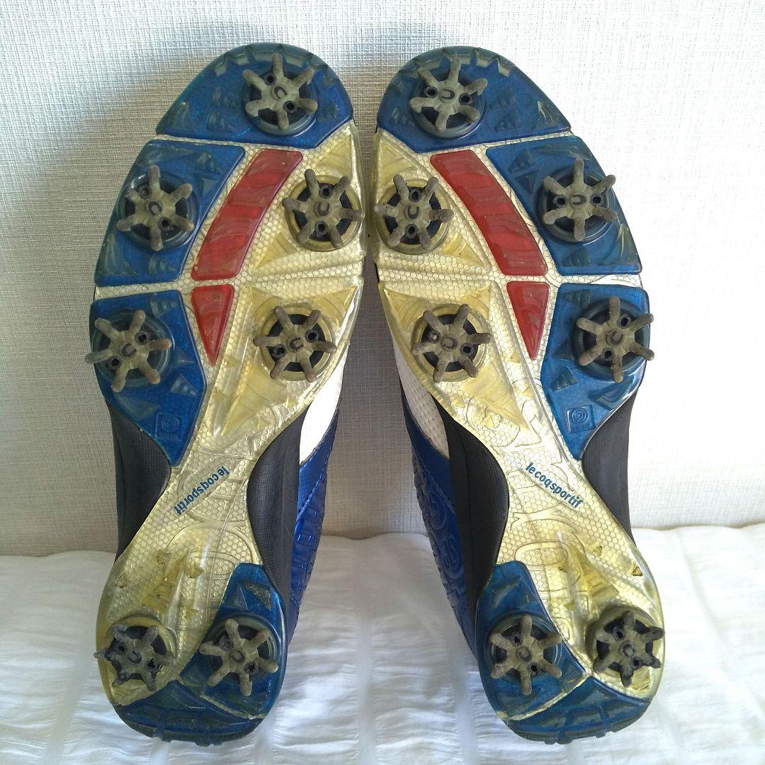 美品 le coq sportif ゴルフシューズ 25cm ダイヤル スパイク