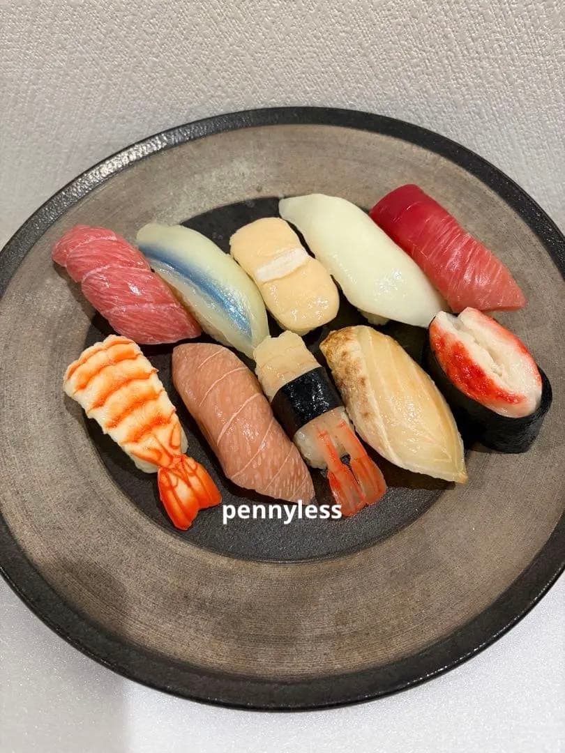 食品サンプル　実物大リアル寿司　35貫