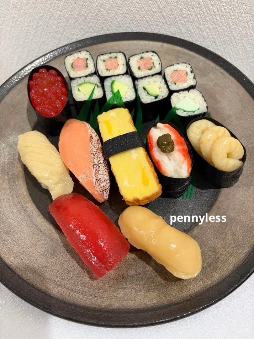 食品サンプル　実物大リアル寿司　35貫