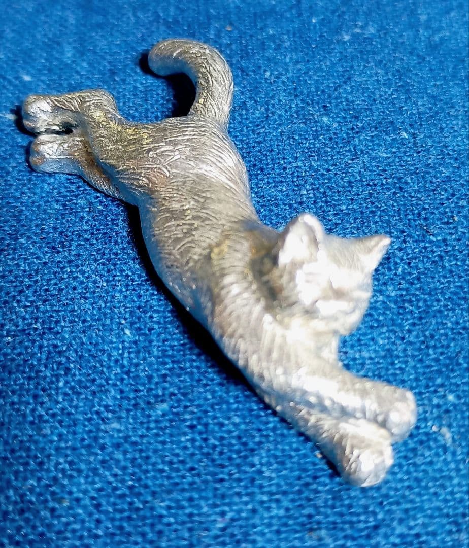 猫デザインの錫製(ピューター)箸置き 6個セット　太田祐輔氏製作