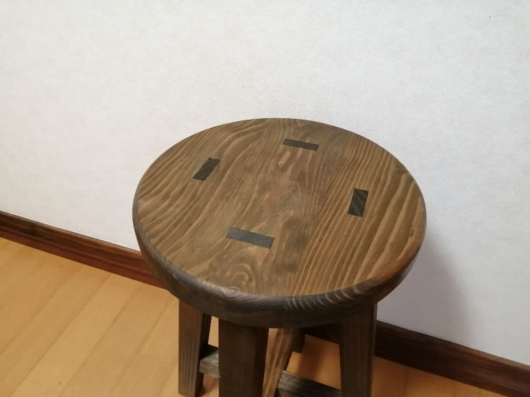 木製スツール　座面幅30cm×高さ65cm　丸椅子　stool