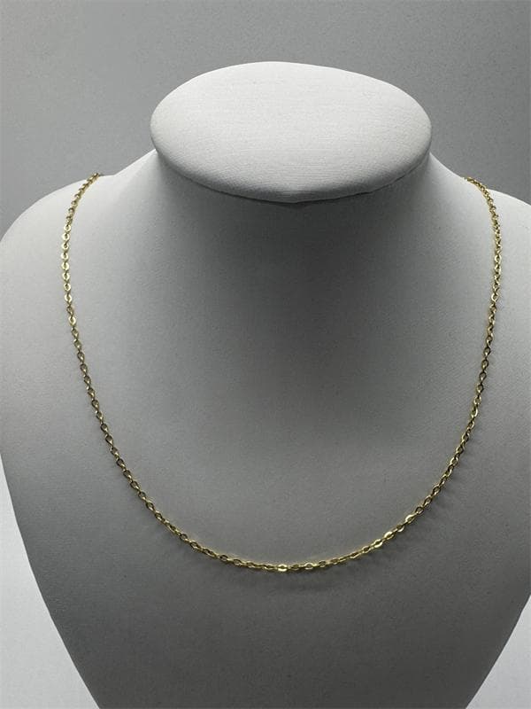 STAR JEWELRY K18アズキチェーンネックレス1.68gホ一ルマ一ク刻