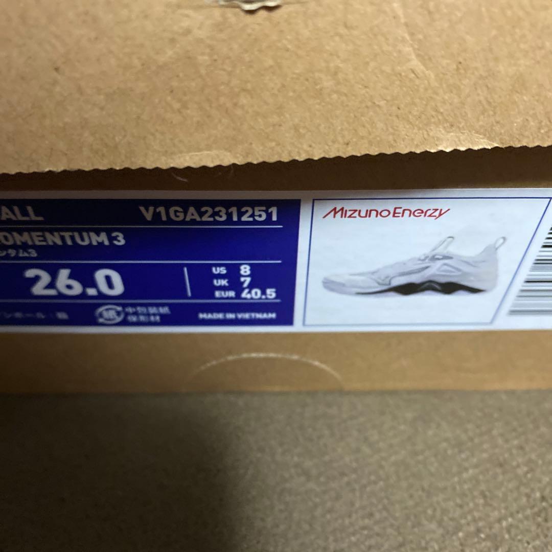 Mizuno バレーボールシューズ 26.0cm ホワイト/ブラック