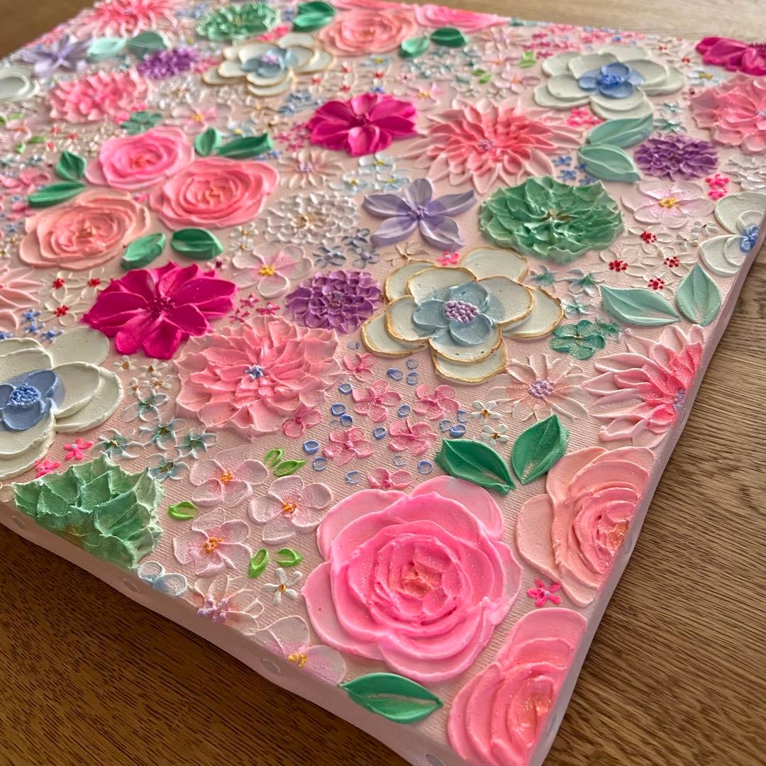 花柄 ピンク ボタニカル フラワーアート 花図鑑 花絵　花柄