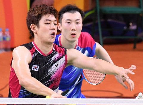 VICTOR韓国代表金元浩選手着用モデル バドミントンシャツトナミ実業団NTT