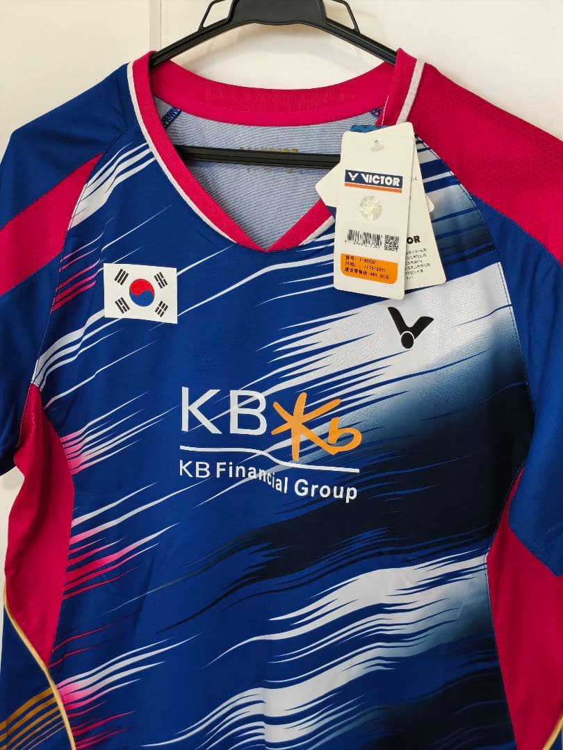 VICTOR韓国代表金元浩選手着用モデル バドミントンシャツトナミ実業団NTT