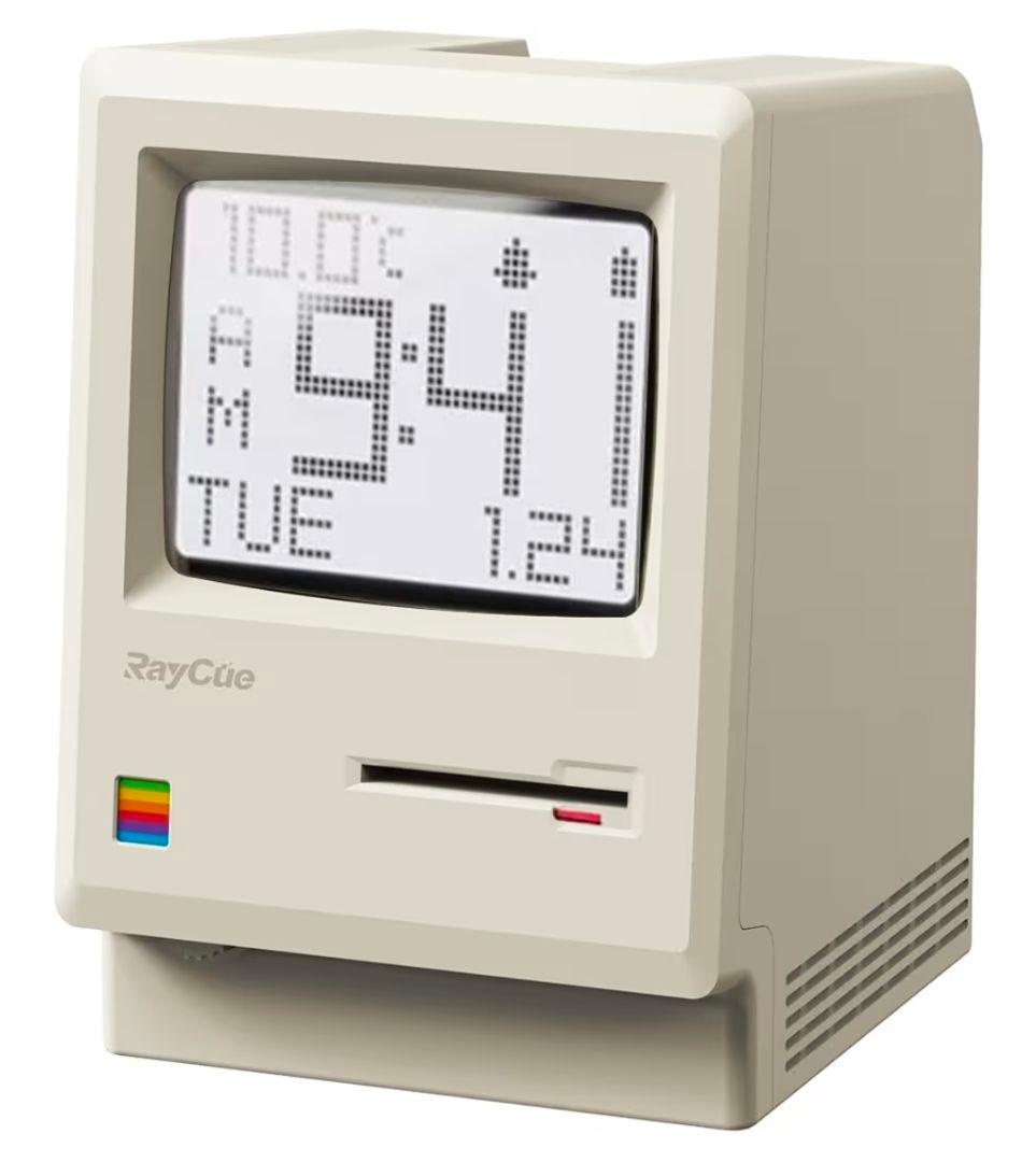 Maclock 2台　1984レトロデザイン デジタル時計　Raycue
